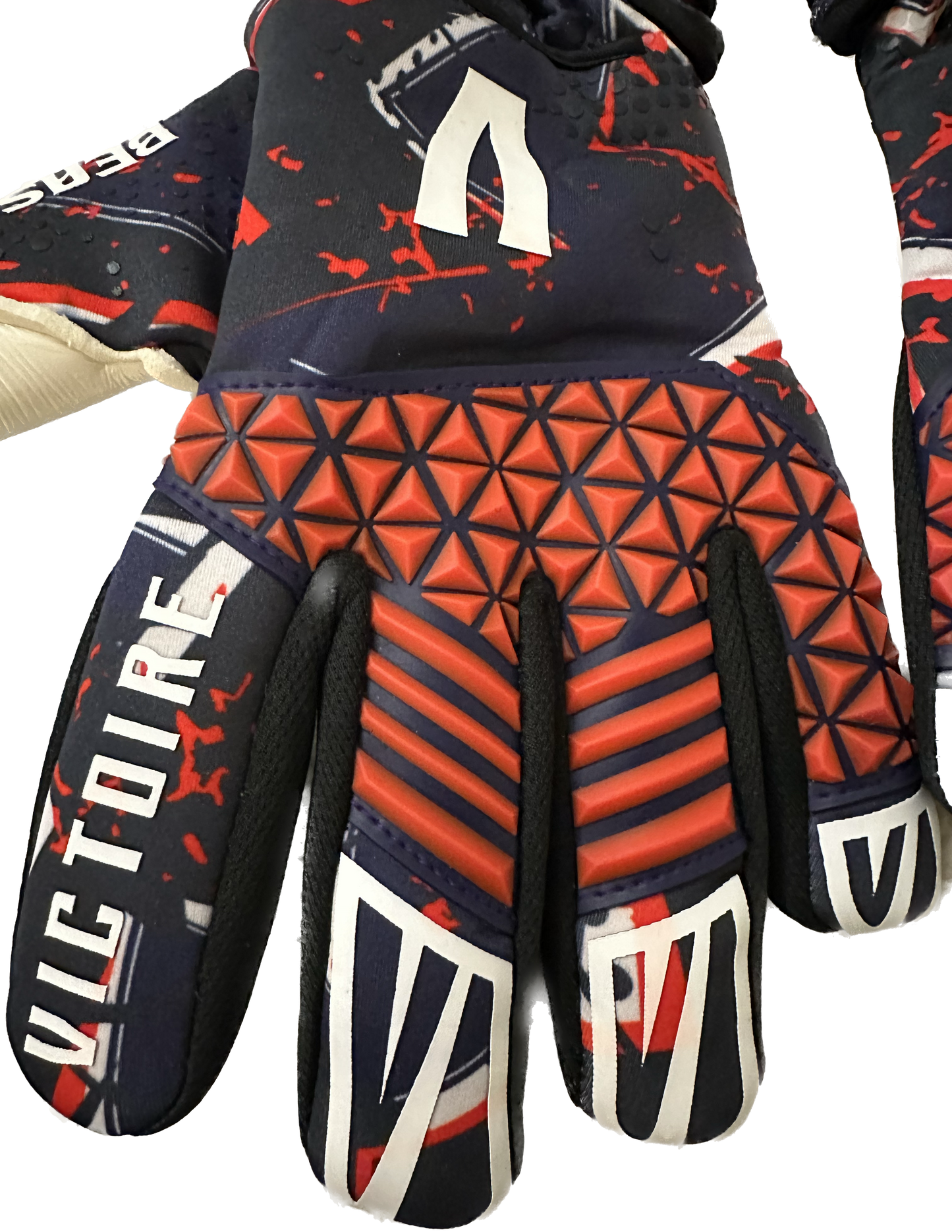 Victoire Black, white, red Neoprene Goalkeeper Gloves