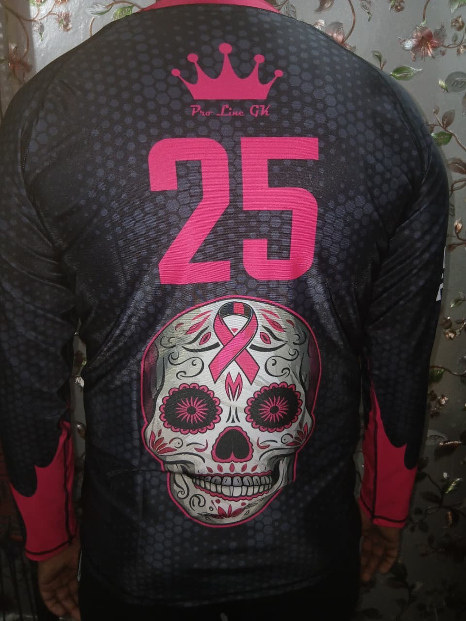Proline Sugar Skull Cancer Awareness Jersey Long Sleeve