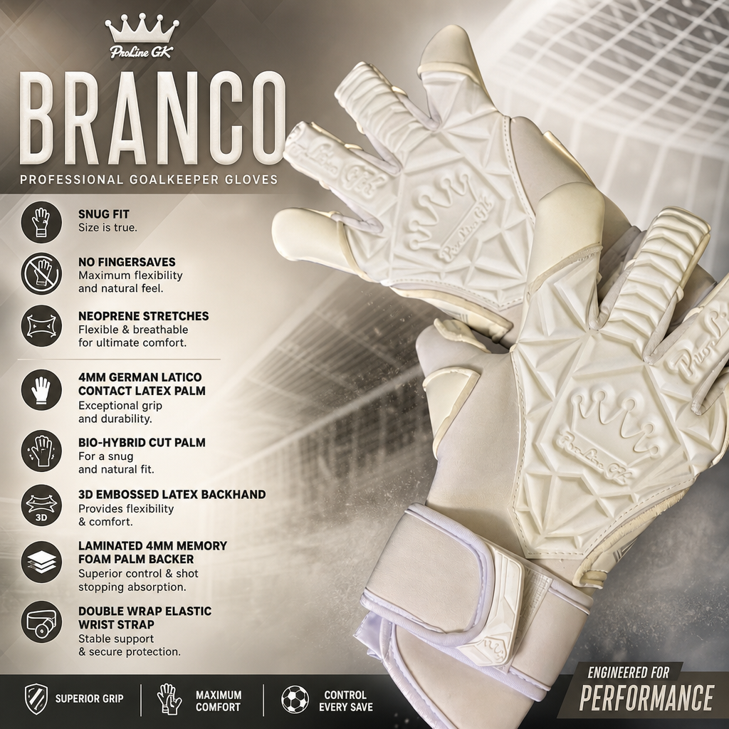 ProLineGK Gloves. Branco