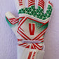 Victoire White/Green, Red, Neoprene Goalkeeper Gloves