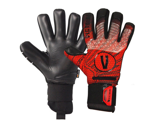 red neoprene soccer goalkeeper gloves